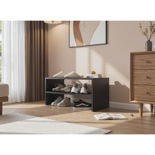 Sunvega Stackable Shoe Rack with Two Spacious Shelves for Bedroom Storage