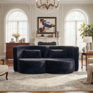 Sunvega Soft Teddy Bear Fabric Folding Sofa Bed Sleeper Futon for Living Room