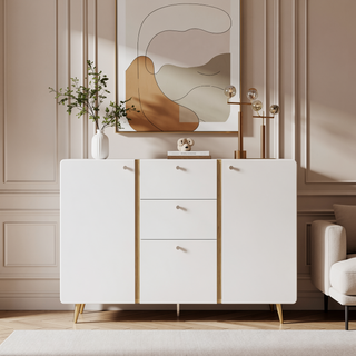 Sunvega Sideboard Buffet Cabinet with 3 Drawers and 2 Doors for Living Room