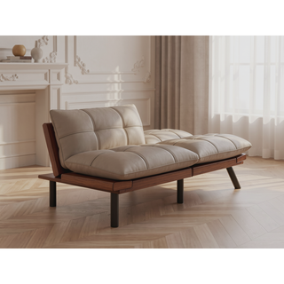 Sunvega Modern 2 Seater Sofa Bed with Adjustable Armrest and Backrest