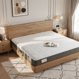 Sunvega Queen Medium Firm Mattress with Phase Change Cooling Cover and Gel Memory Foam