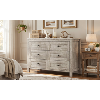 Sunvega Full Size Farmhouse Platform Bed with Double Sliding Barn Door and Charging Station