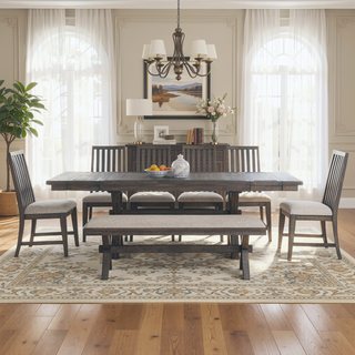 Sunvega Light Black Stained Solid Wood Bench with Plush Cushion for Hallways