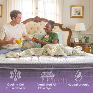 Sunvega Orthopedic Queen Cooling Gel Hybrid Mattress with Pressure Relief