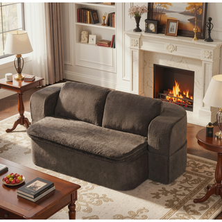 Sunvega Modern Folding Futon Floor Sofa Bed Couch with Silk Wool Cushion Blanket