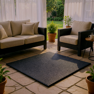 Sunvega All Weather Wicker and Iron Frame 32.5 Inch Square Bar Table