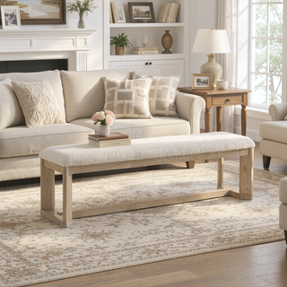 Sunvega Clove Brown Upholstered Dining Bench with Contemporary Style and Easy Care