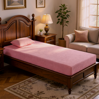 Sunvega 7inch Twin Mattress and Pillow Set with Gel-Infused Memory Foam in Blue