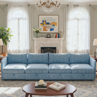 Sunvega Modular Sectional Sofa Seat With Storage and Convertible Sleeper Function
