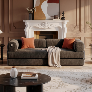 Sunvega Modular Convertible Folding Sofa Bed with Removable Washable Corduroy Fabric