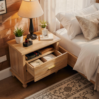 Sunvega Modern Black 9-Drawer Dresser with Golden Handles for Bedroom Storage