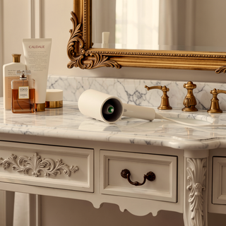Sunvega Large Vanity Table Set with Mirror, 6 Drawers and 4 Lockers