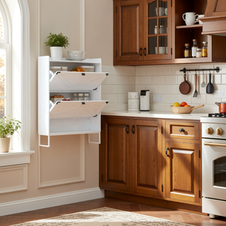 Sunvega 6-Tier Shoe Cabinet with Adjustable Shelves and Swinging Doors for Entryway