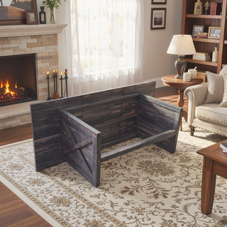 Sunvega 70.87" Farmhouse Dining Table for 6-8 People with X Solid Legs
