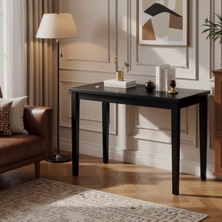 Sunvega Black Contemporary Gathering Height Table for Dining Room and Kitchen