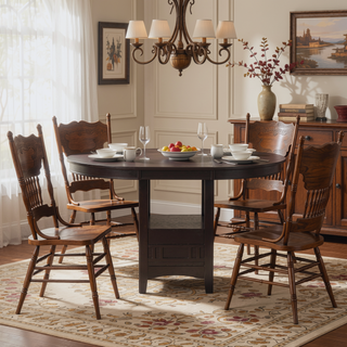 Sunvega Espresso Extension Counter Dining Table with Rich Brown Finish and Modern Aesthetic