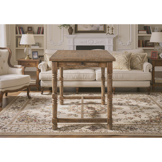Sunvega Beige Fabric Weathered Oak Finish Counter Height Stool Set of 2