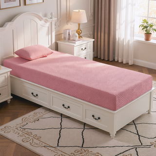 Sunvega 7inch Twin Mattress and Pillow Set with Gel-Infused Memory Foam in Blue