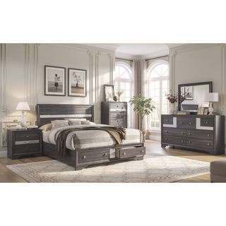 Sunvega Seven Drawer Wood Dresser with Spacious Storage for Bedroom