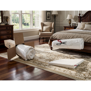 Sunvega Navy Blue Diamond Quilted Waterproof Breathable 6-Inch High-Density Foam Mattress