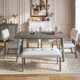 Sunvega Modern Tufted Upholstered Bench for Bedroom Dining Room Living Room