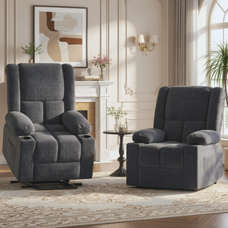 Sunvega Power Lift Recliner Chair with Massage Heat USB Ports and Cup Holders