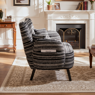 Sunvega Modern Two-Seater Sofa with Tufted Backrest and Convenient Side Storage Pockets