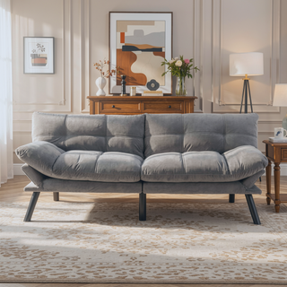 Sunvega Modern 2 Seater Sofa Bed with Adjustable Armrest and Backrest
