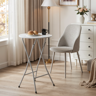 Sunvega Folding Cocktail Table Set of 2 with Detachable Legs and Non-Slip Base