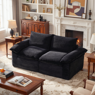 Sunvega Modern Corduroy Cloud Sofa with Comfortable High-Density Sponge for Living Room