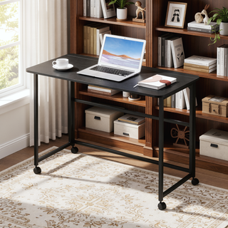 Sunvega Folding Desk Small Foldable 39.37 Inches Sturdy Writing Computer Desk