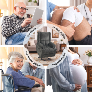 Sunvega Power Lift Recliner Chair with Massage Heat USB Ports and Cup Holders