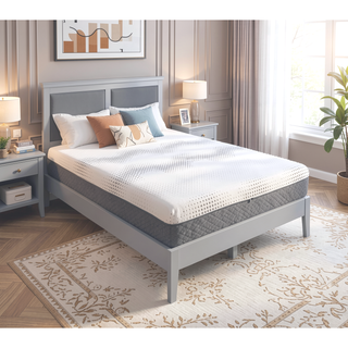 Sunvega 12" Queen Firm Green Tea Gel-Infused Memory Foam Hybrid Mattress with Pocket Coils