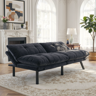 Sunvega Modern 2 Seater Sofa Bed with Adjustable Armrest and Backrest
