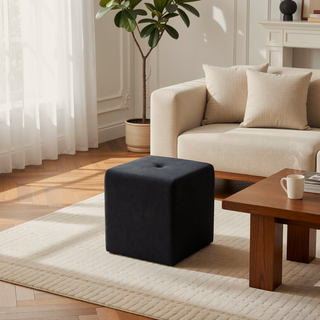 Sunvega Square Ottoman for Extra Seating and Leg Rest in Living Room