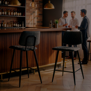 Sunvega Modern Counter Height Stool Set with Padded Seat and Back