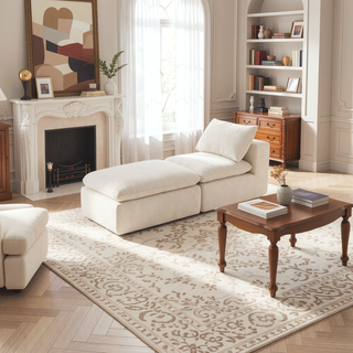 Sunvega Modern Chenille Cloud Sofa with High-Density Sponge Filling for Living Room