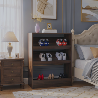 Sunvega 3-Tier Open Shelf Shoe Rack Organizer Freestanding For Entryway Closet