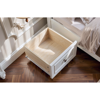 Sunvega 5 Drawer Dresser with Antique Finish Solid Wood Base for Bedroom Living Room