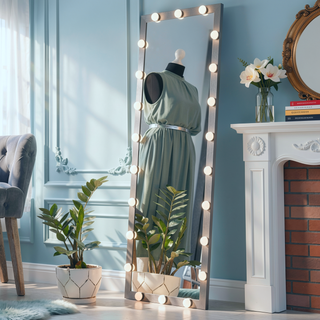 Sunvega Hollywood Full Length Floor Mirror with 3 Color Modes for Dressing Room