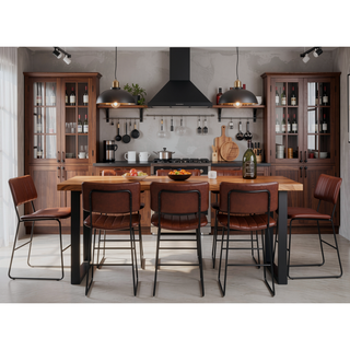Sunvega Mid-Century Modern Counter Stool with Metal Frame and Shaped Seat