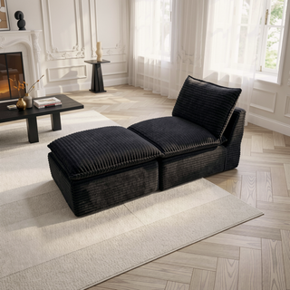 Sunvega Modern Corduroy Cloud Sofa with Comfortable High-Density Sponge for Living Room