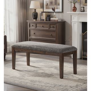 Sunvega Dark Brown Quinn Bench Crafted of Asian Hardwood Solids and Engineered Woods