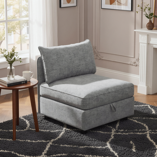 Sunvega Modular Sectional Sofa Seat With Storage and Convertible Sleeper Function