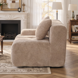 Sunvega Modular Loveseat Sofa with Tufted Design and Two Pillows for Living Room