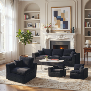Sunvega Modular Cloud Couch Sofa with Removable Cushion Covers for Living Room