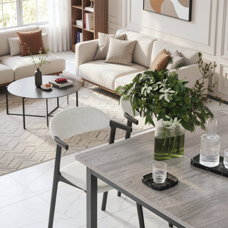 Sunvega Grey Minimalist Bar Table Set with 2 Industrial Stools and Iron Frame
