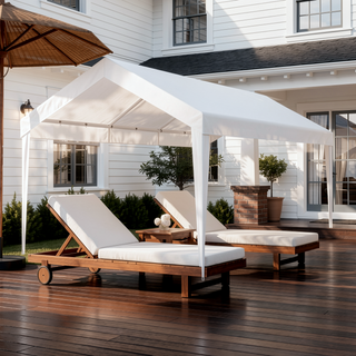 Sunvega 12x20ft Waterproof UV Protected Carport Canopy Cover with 76 Elastic Buckles