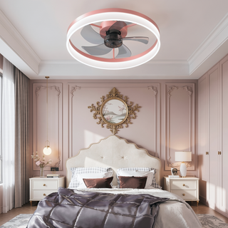 Sunvega Dimmable LED Ceiling Fan with Light for Modern Bedroom Living Room