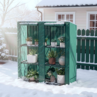 Sunvega Upgraded Walk-in Tunnel Greenhouse with PE Cover and Mesh Door